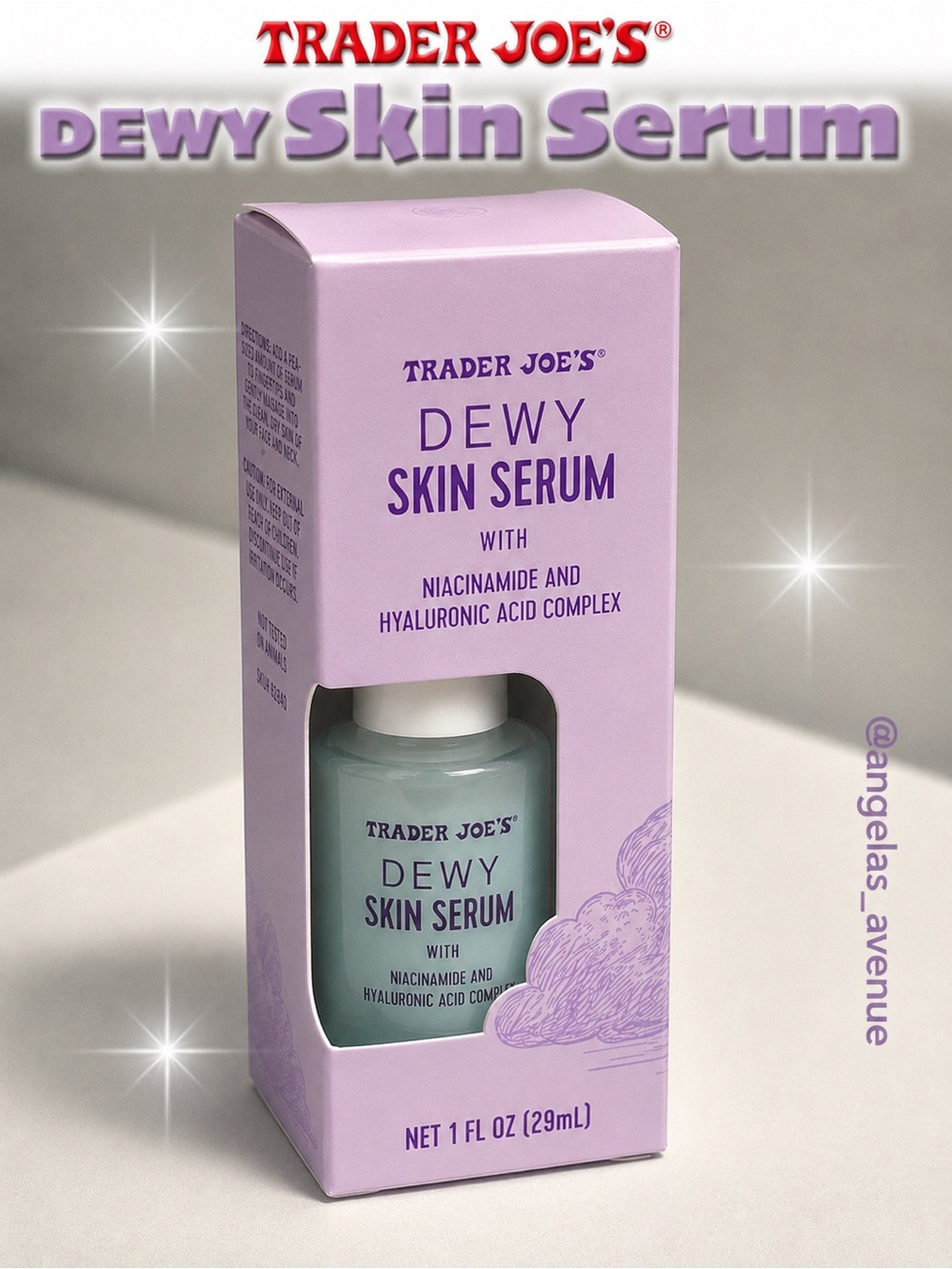 Trader Joe’s Dewy Skin Serum with Niacinamide & Hyaluronic Acid 1 fl oz